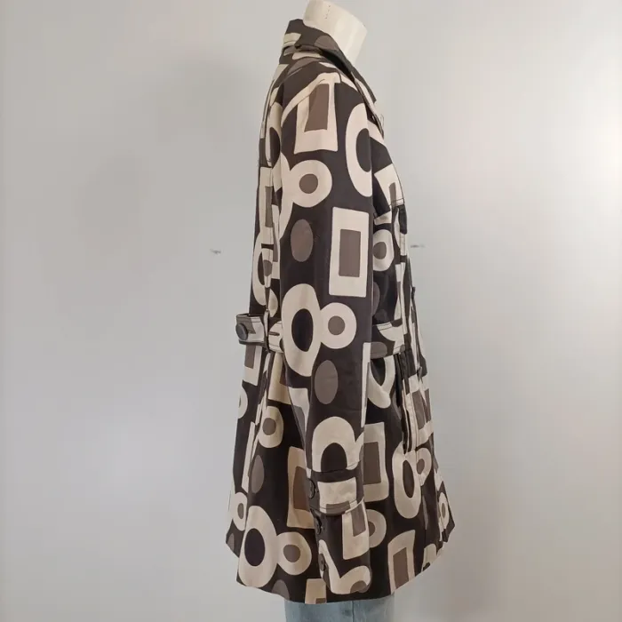 Veste Trench Vero Moda - XL - marron et beige - doublé à motif - photo numéro 7
