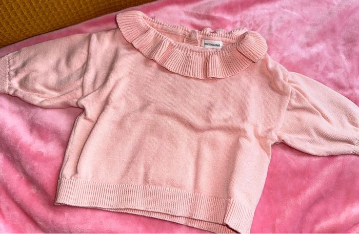 Pull col Claudine saumon