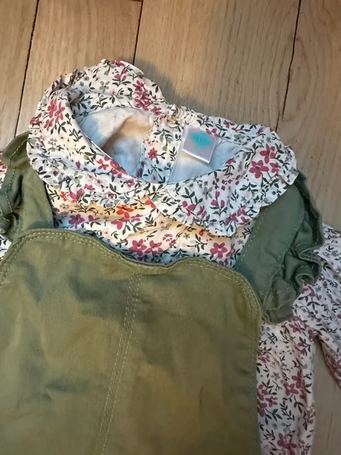 Ensemble robe + blouse tape à l’œil 18 mois - photo numéro 2