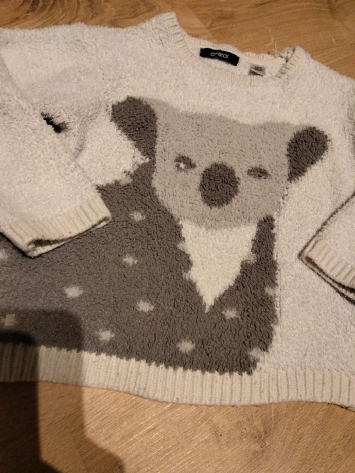 Pull blanc koala 3 ans - photo numéro 2