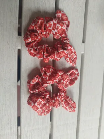 Chouchou noeud flocons de Noël