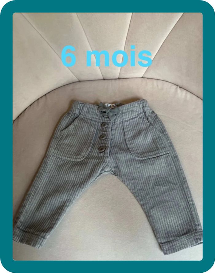 Pantalon velours grosses côtes 6 mois - Emile et Ida
