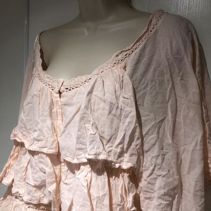 Blouse bohème rose à dentelle Naf-Naf taille  36 - photo numéro 13