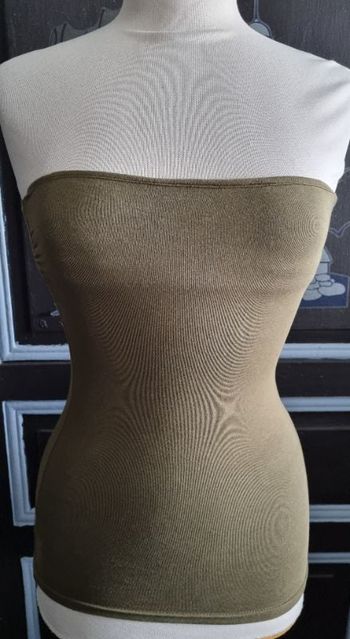 Top épaules dénudée kaki taille XS