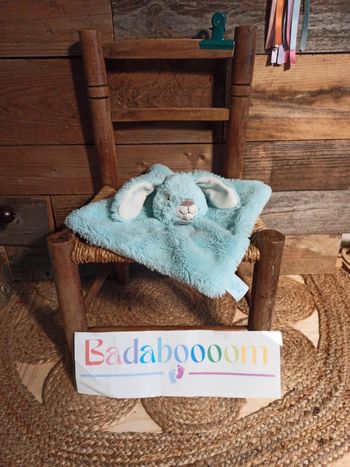 Doudou lapin bleu baby Nat tbe