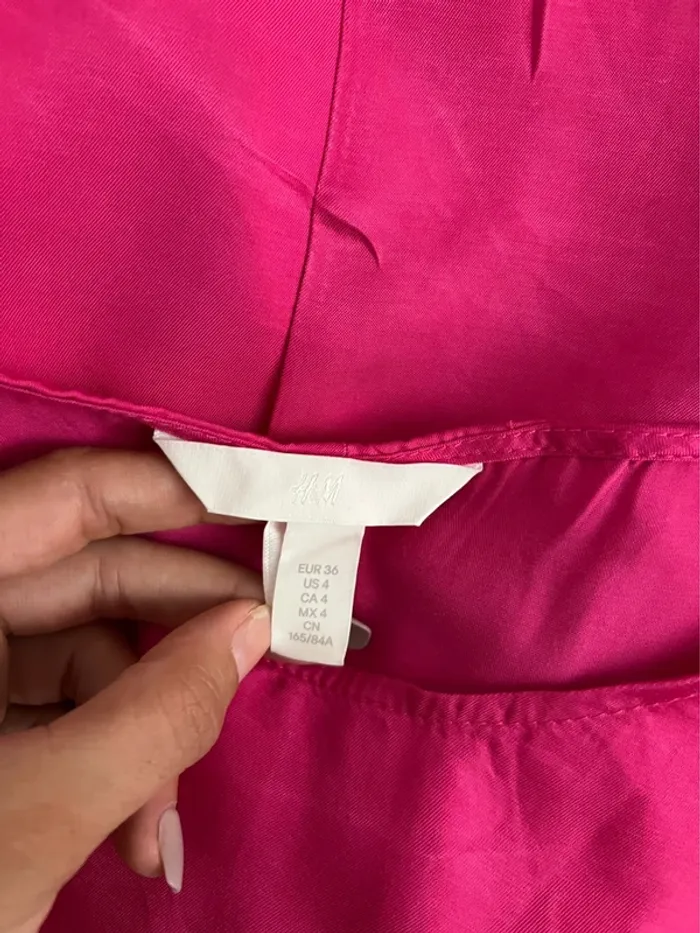 Robe rose fuschia drapée H&M - photo numéro 7