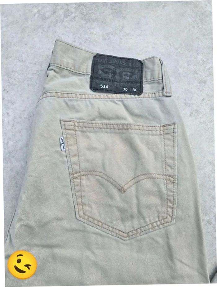 Jeans Levi's 514 W30 FR40 L30 coupe droite beige Homme Men pan386b - photo numéro 2