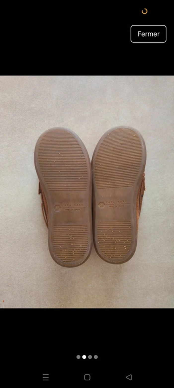 Mocassins bateaux pour enfant Zara daim marron camel 27 - photo numéro 2