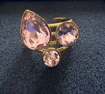 Bague trilogie cristaux Swarovski 