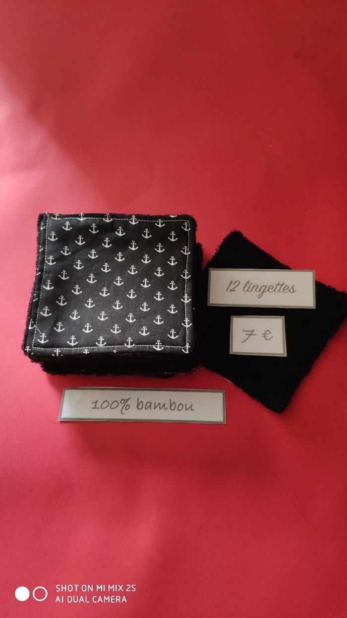 12 lingettes lavables, neuf