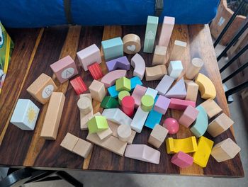 Lot de cube en bois