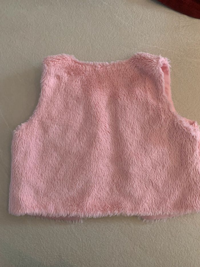 Gilet sans manche rose 4 ans - photo numéro 2