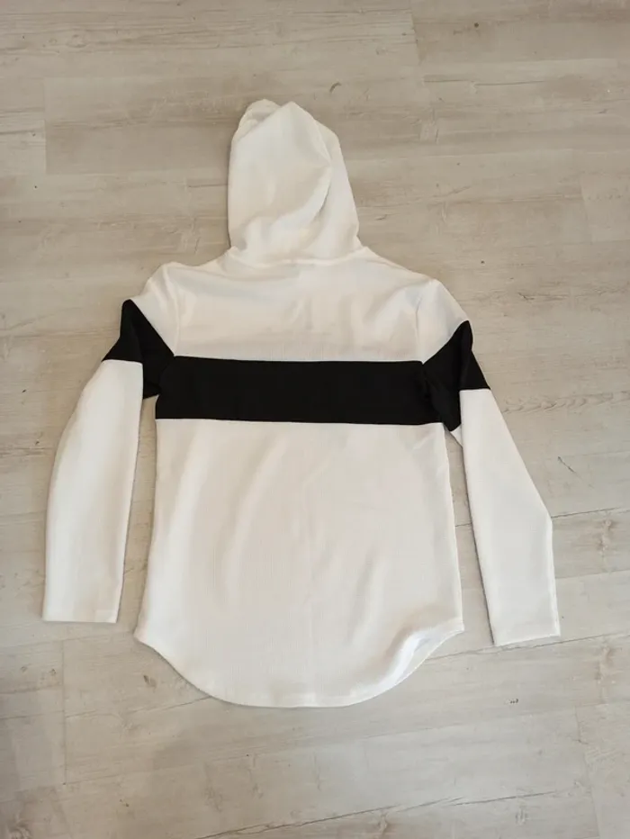 Pull fin manches longues blanc et noir homme xl - photo numéro 4