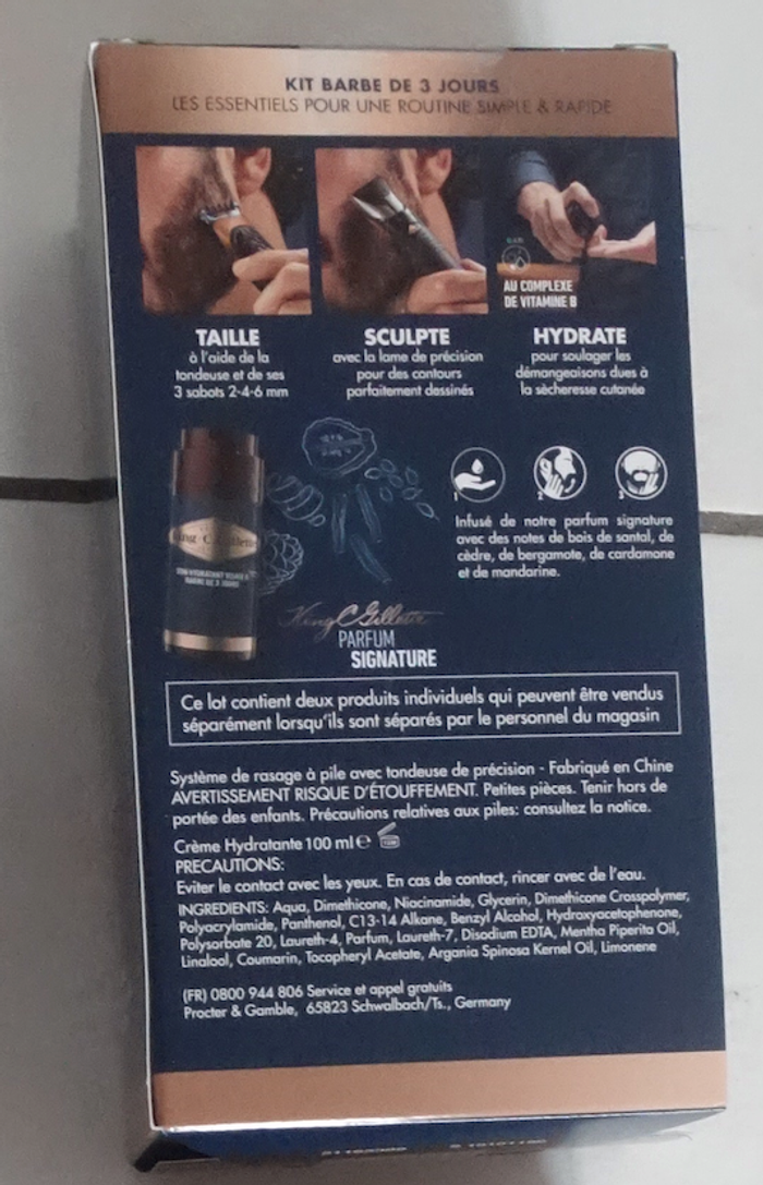 Tondeuse à barbe King C Gilette Kit barbe de 3 jours - prix unitaire - photo numéro 3