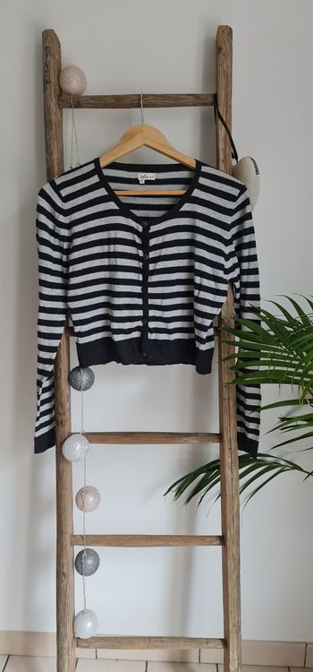 Boléro taille 42 XL rayé