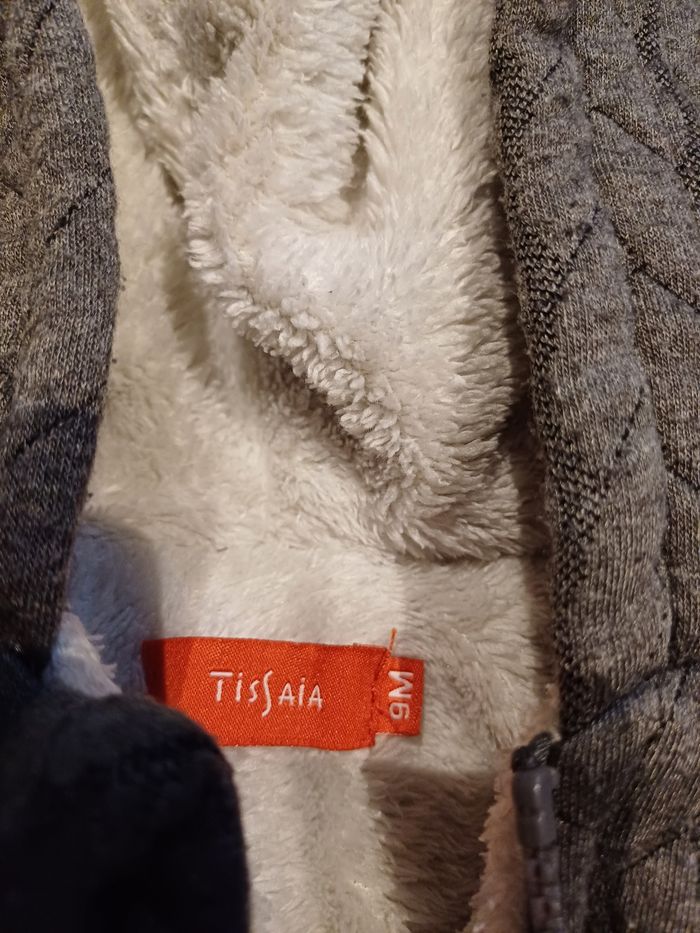 Sweat zippé a capuche 9 mois Tissaïa - photo numéro 4