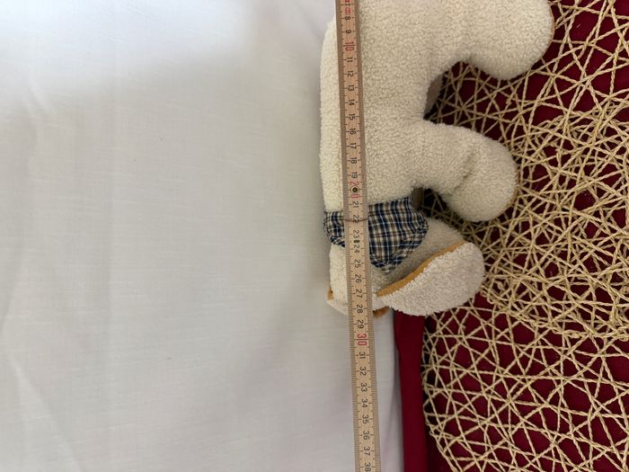 doudou vintage chien beige bandana , langue apparente - photo numéro 4