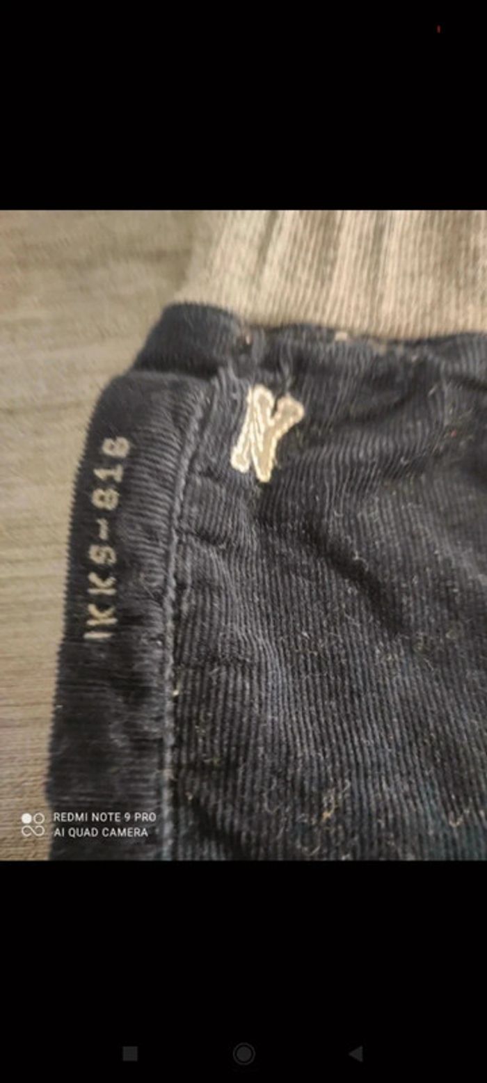 Pantalon velours doublé IKKS 12 mois - photo numéro 2