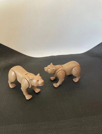 Playmobil lot 2 figurines Ours brun Grizzly Wiltopia très bon état comme neuf