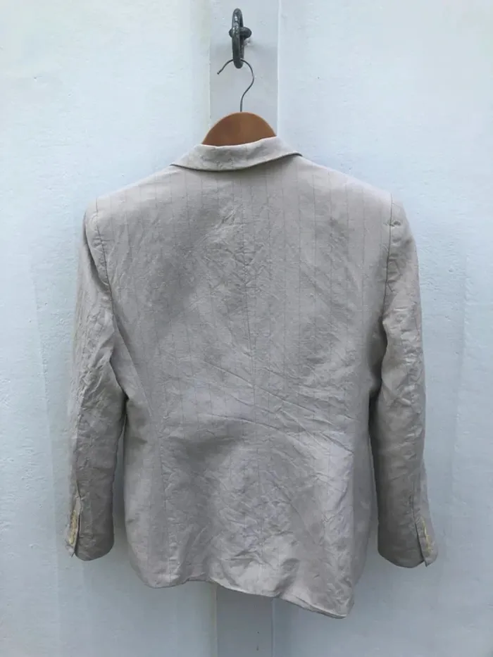 Blazer Beige Lauren Ralph Lauren en Soie et Lin - Taille S Femme - photo numéro 12