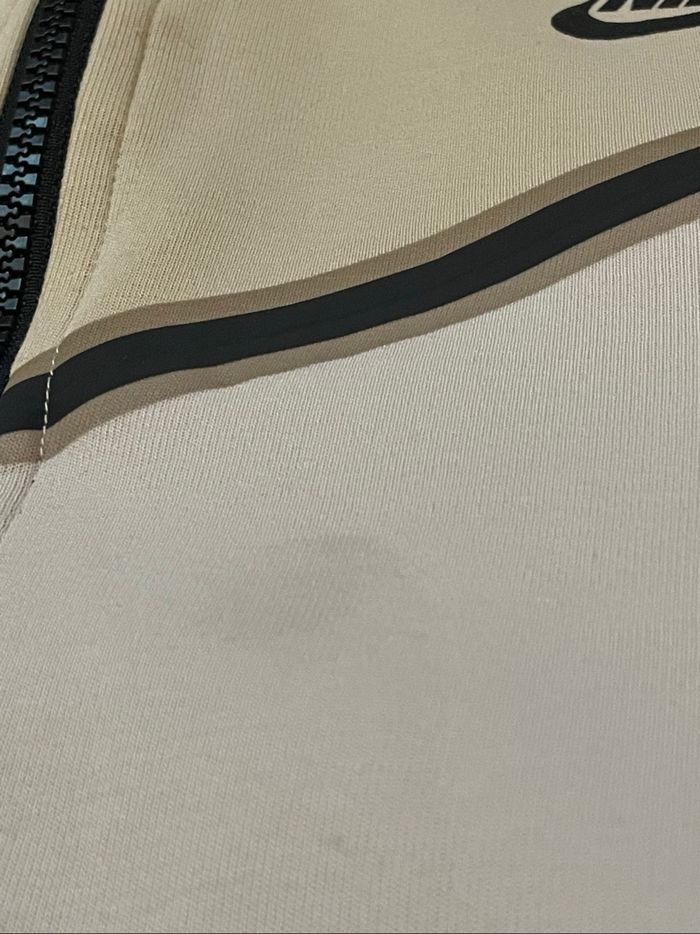 Veste Nike Tech Fleece Beige/Blanc à capuche - photo numéro 7