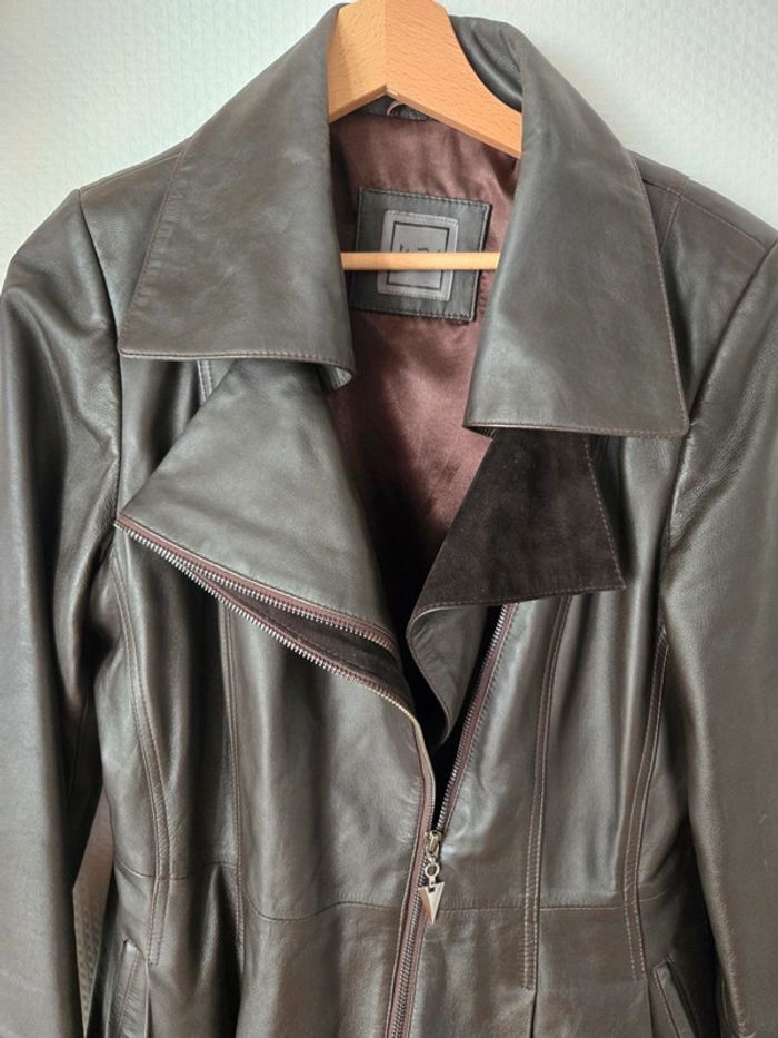 Blouson cuir xxl mais taille plus 38 - 40 - photo numéro 2