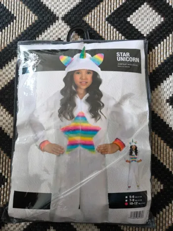Déguisement enfant licorne étoile "Star Unicorn"  Combinaison avec capuche  taille 10-12ans neuf