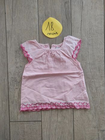 Chemise été rose 18/24 mois