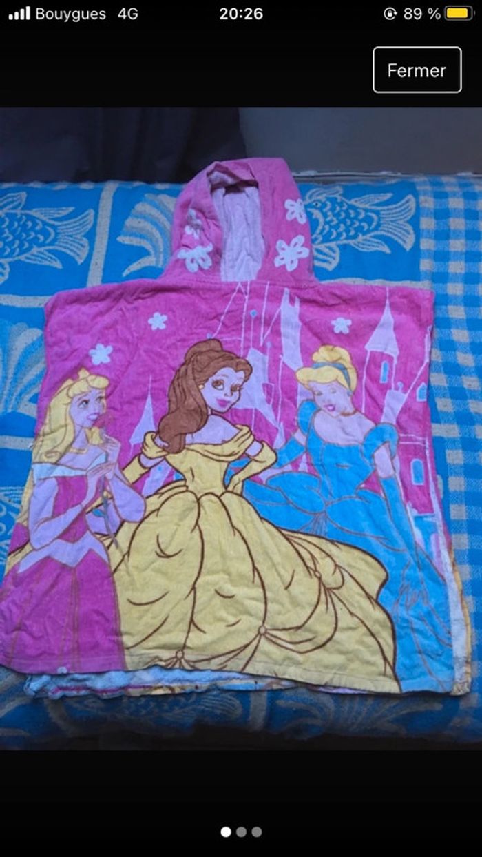 Poncho de bain princesse