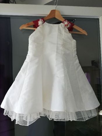 Robe de mariage écru et bordeaux 4 ans