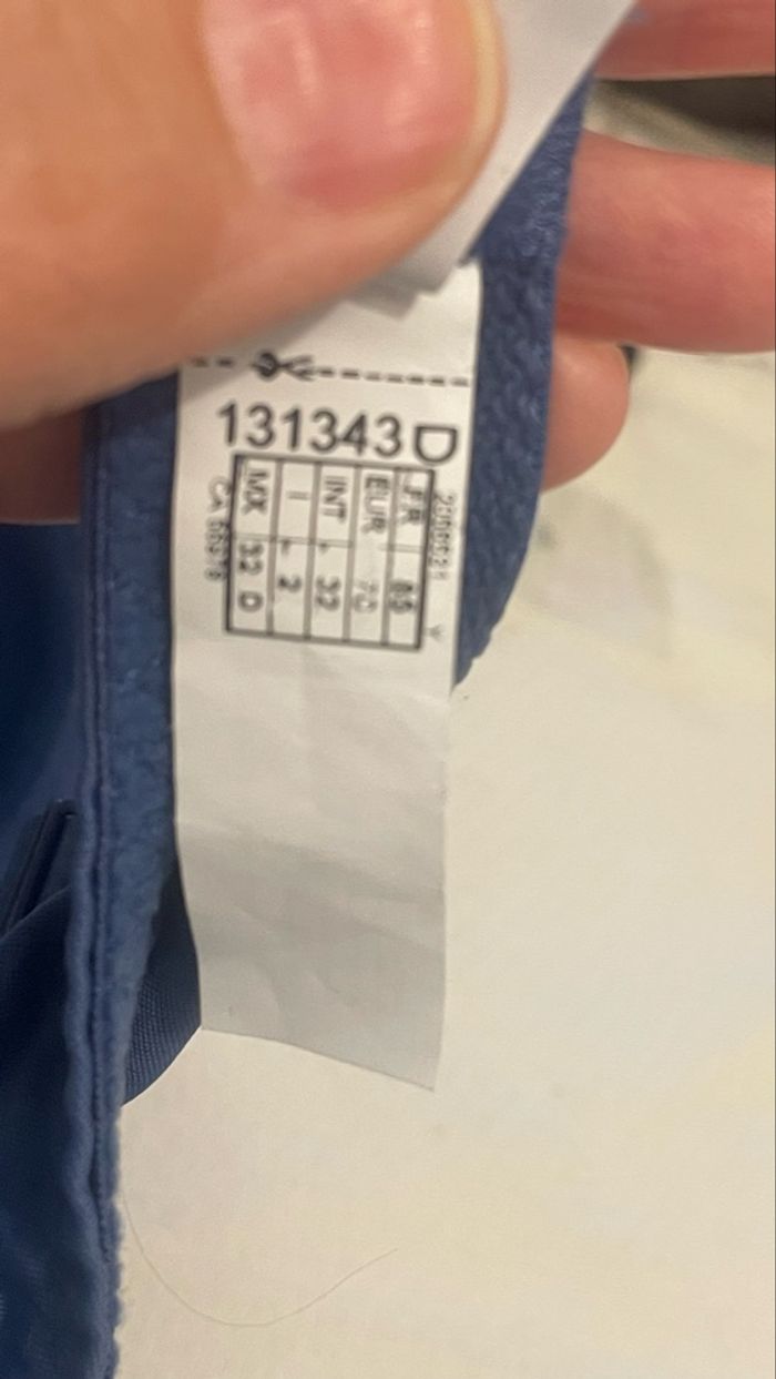 Soutien gorge simone perele  bleu 85d - photo numéro 5