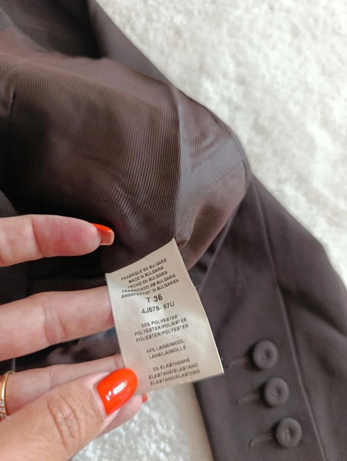 Veste blazer Caroll marron 36 3 boutons - photo numéro 9