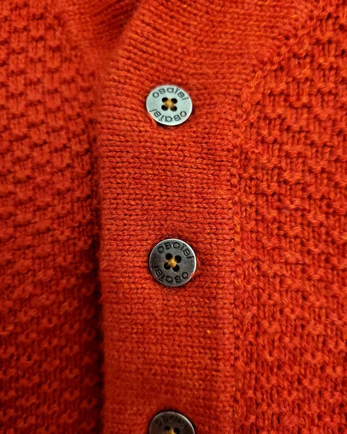 Gilet 3 mois neuf obaibi couleur rouille - photo numéro 6