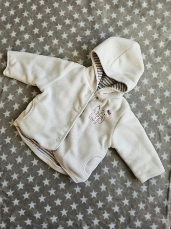 Veste mixte blanche 3 mois