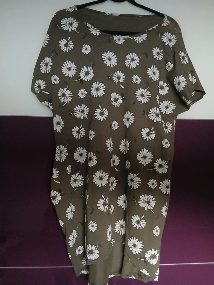 Robe kaki en cotton