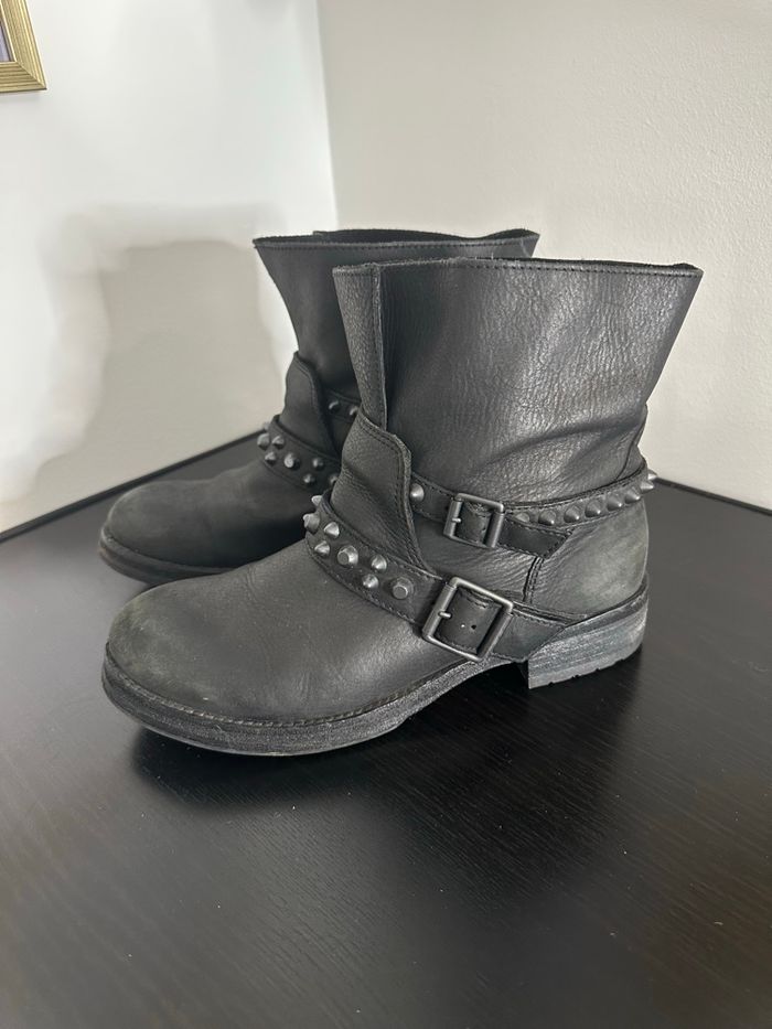 Bottines à clous en cuir véritable ASH T37 - photo numéro 3