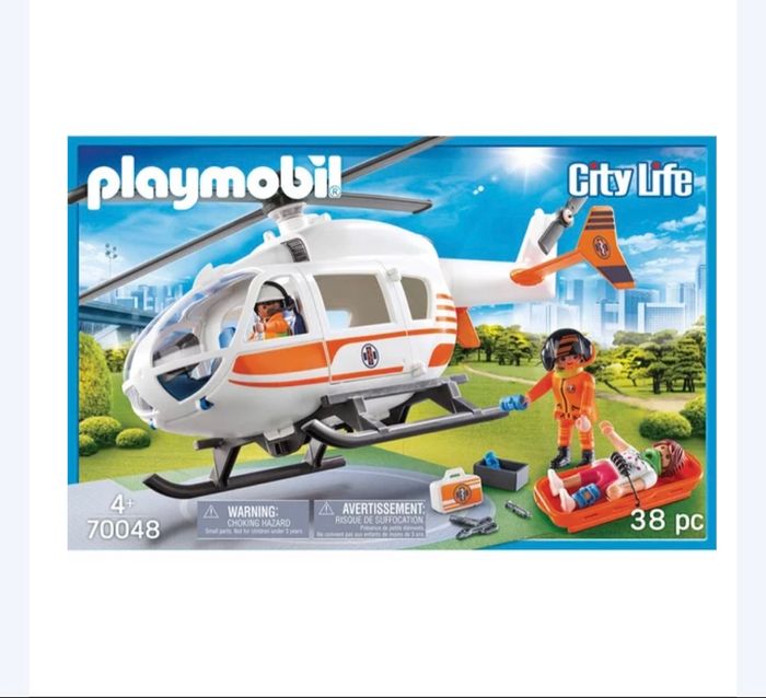 Playmobil City Life hélicoptère de secours