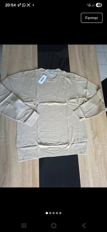 💥pull homme creme mi saison neuf xxl 💥