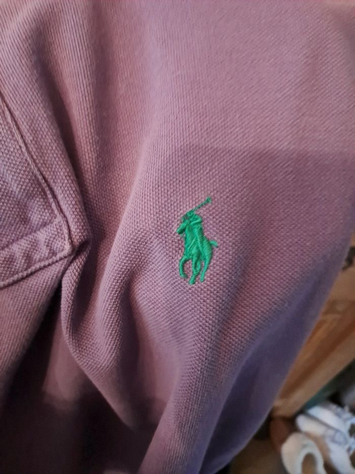Ralph Lauren polo Mauve manches Longues en taille M - photo numéro 3