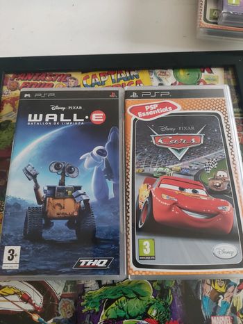 Lot jeux PSP Disney Pixar Cars 2 et WALL-E 🇪🇸