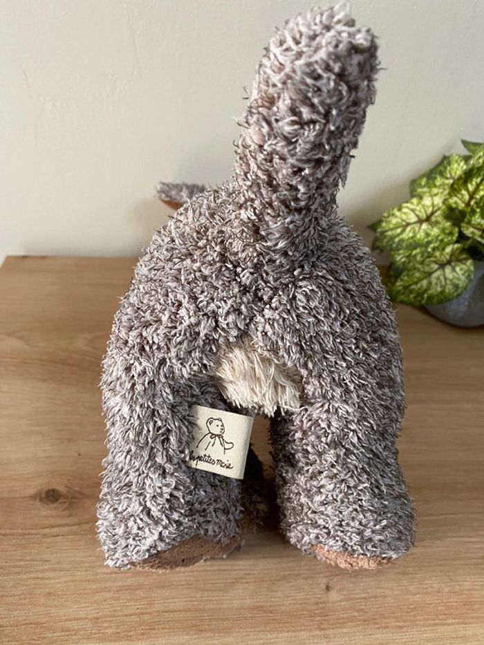 Doudou peluche chien Schnell gris marron les petites Marie - photo numéro 4