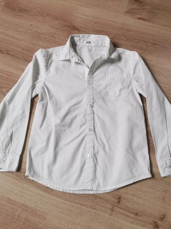 Chemise blanche à manches longues Gémo 8 ans