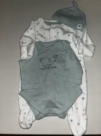 Kit naissance pyjama body bonnet