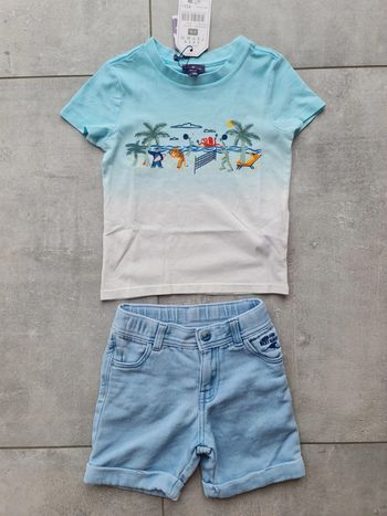 Ensemble baie des anges T-shirt manches courtes et short 3 ans