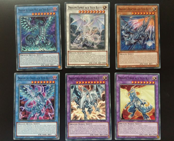 Yu-Gi-Oh Lot cartes Base Deck Dragon Blanc Primite - 1ère Édition FR - photo numéro 3