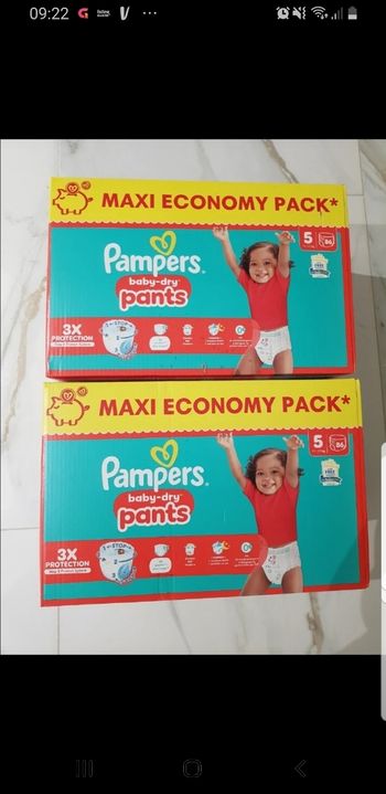 2 Pampers Baby Dry Pants Taille 5