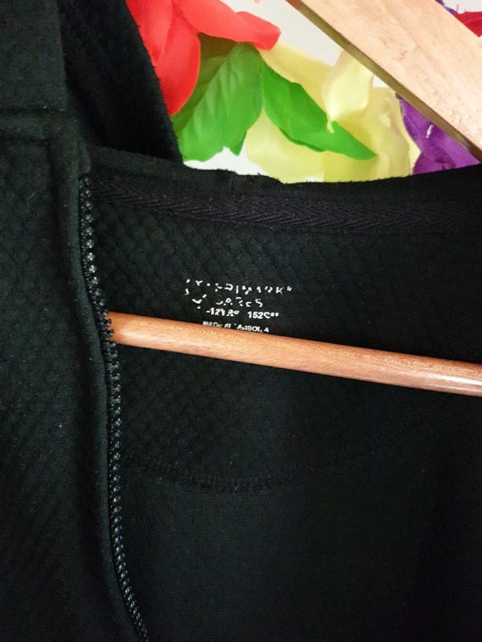 Veste unie noire zippée - photo numéro 2