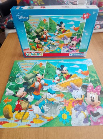 Puzzle 180 pièces - Disney Mickey, Minnie, Daisy, Donald et Dingo