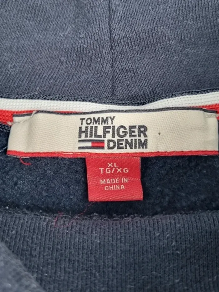 Sweat Tommy Hilfiger bleu marine – Taille XL Femme (mesures en photos) - photo numéro 7