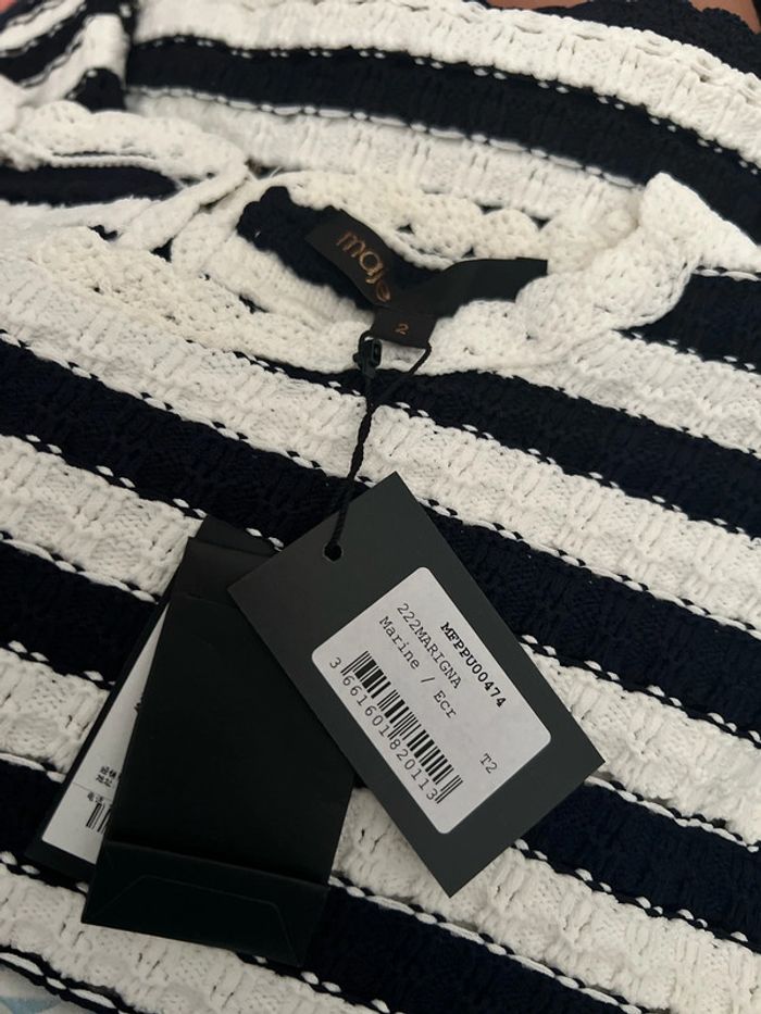 Petit Pull À Rayures Maje Taille 36-38 - photo numéro 7